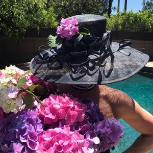 Glamorous, Embellished Dark Navy Hat!